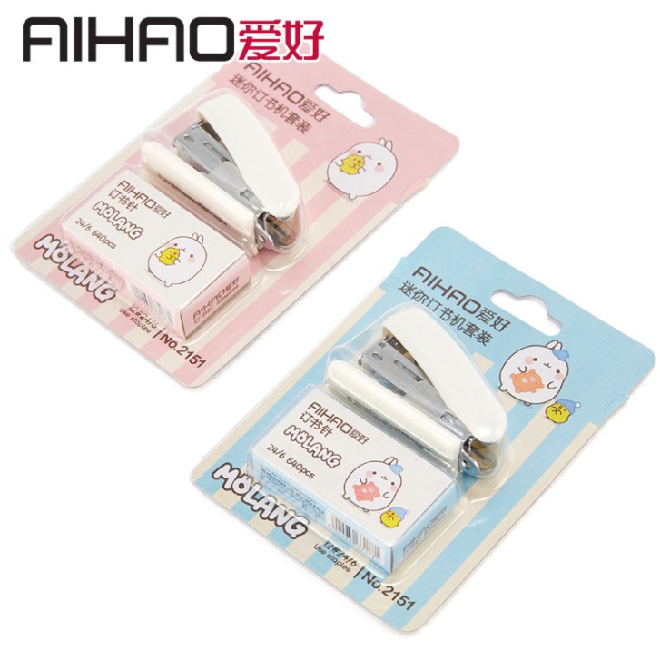 

J2 - Staples mini molang stapler hekter set molang