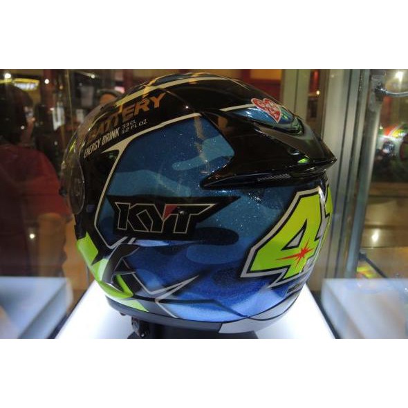 Helm KYT Vendetta 2 Aleix Espargaro Vendeta Blue Yellow Visor