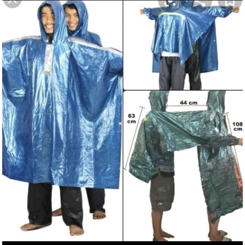 (1pcs) jas hujan dewasa poncho lengan 2in1 ELMONDO 708 TERMURAH