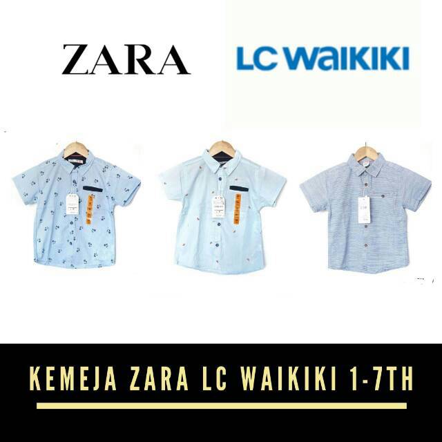 Kemeja Anak Stripe Printed Zara LC Waikiki Original