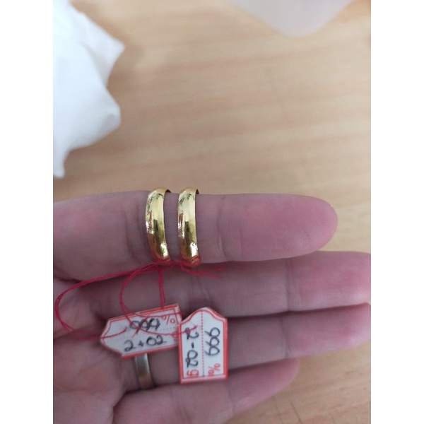 cincin emas asli kadar 24k/999 /mas kawin/cincin nama