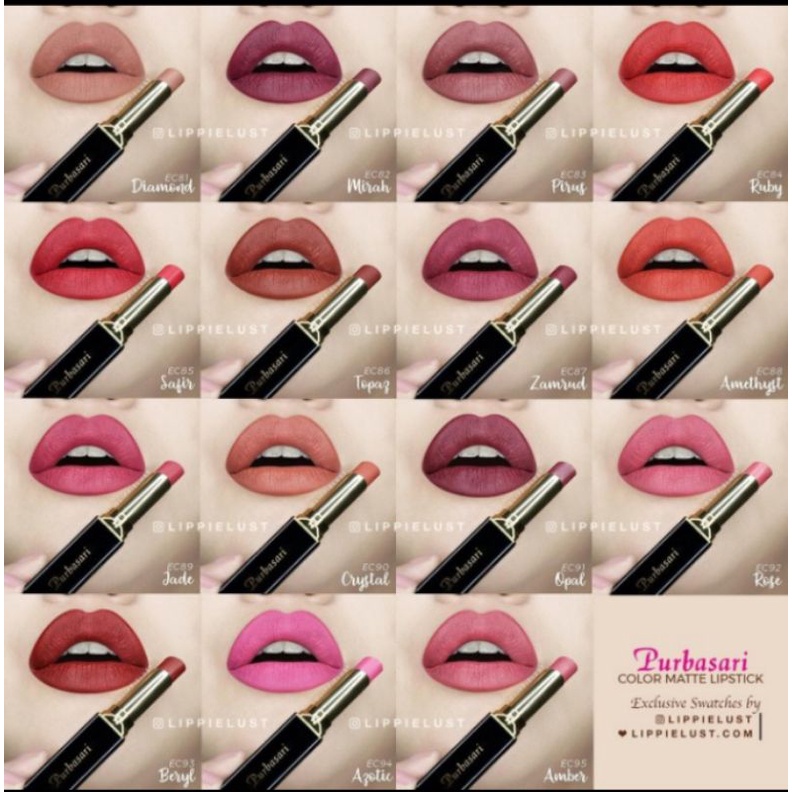 Purbasari Lipstik Color matte no. 81 - 90