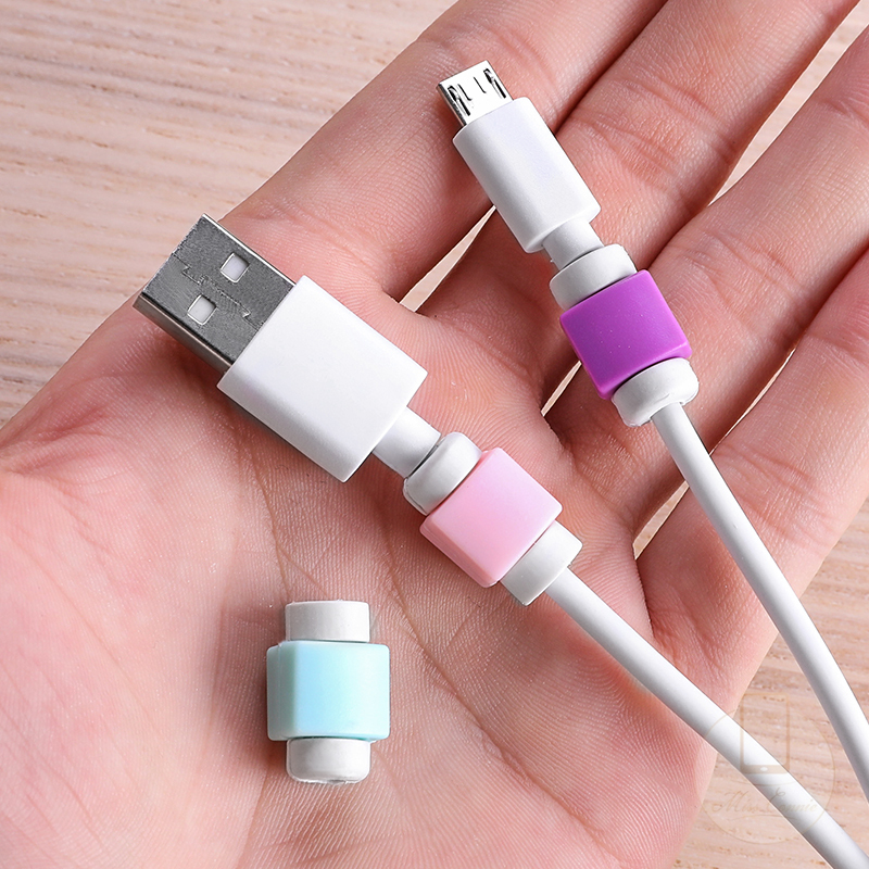 Cover Pelindung Kabel Data / Charger Usb / Earphone Bahan Silikon