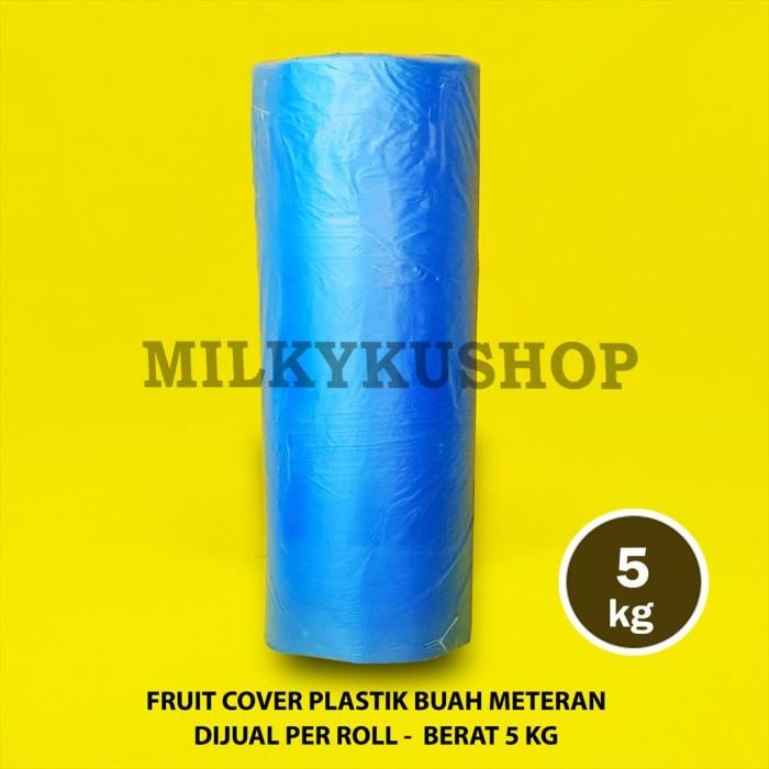 FRUIT COVER HD ROLL BIRU 5 KG PLASTIK METERAN PEMBUNGKUS BUAH PISANG