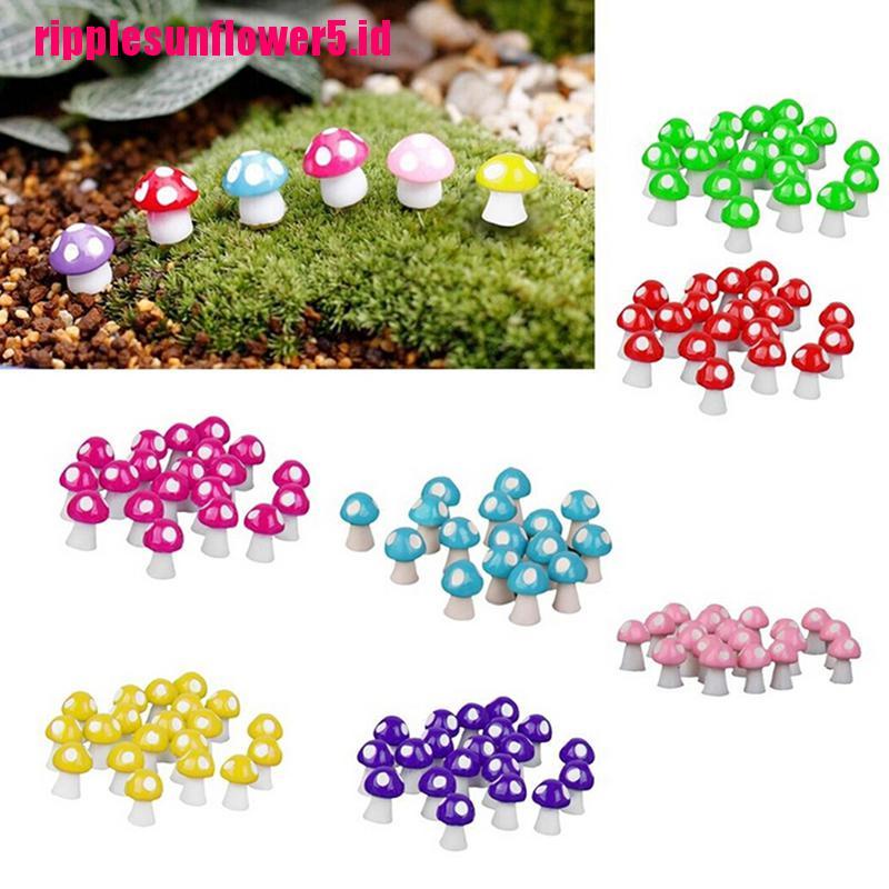 10 / 20pcs Ornamen Miniatur Jamur Mini Untuk Dekorasi Rumah Boneka