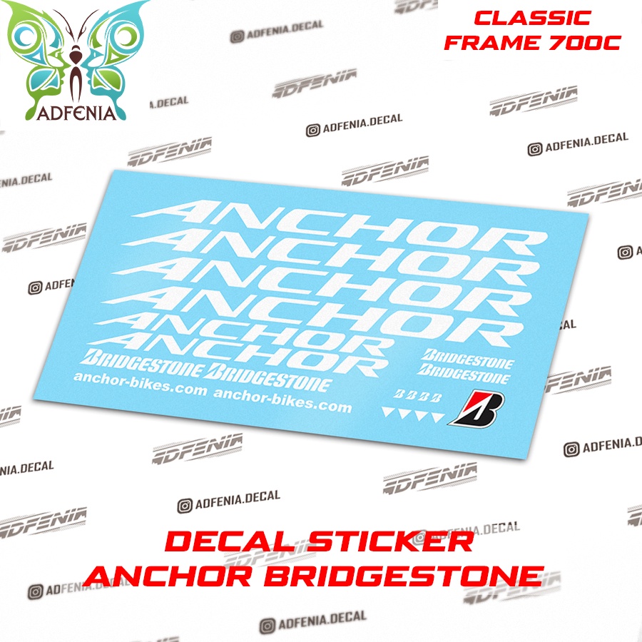 Decal Sticker Anchor Bridgestone Sticker Frame Fixie Anchor
