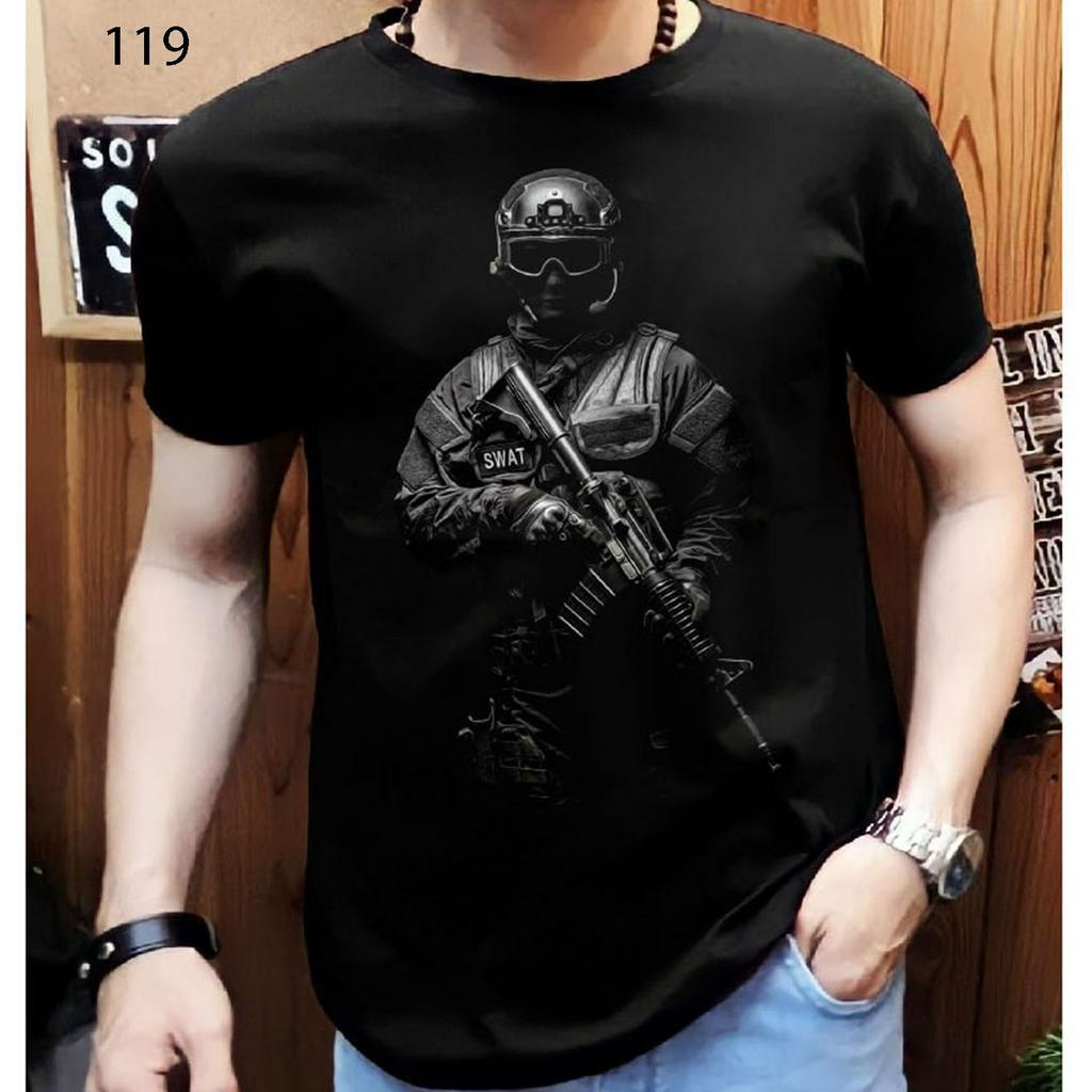 Kaos distro pria motif tactikal SNIPER ARMY