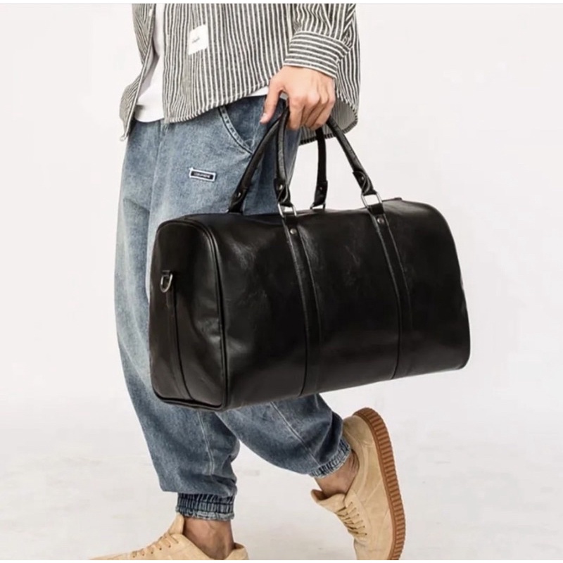 P Man Leather Travel Tote