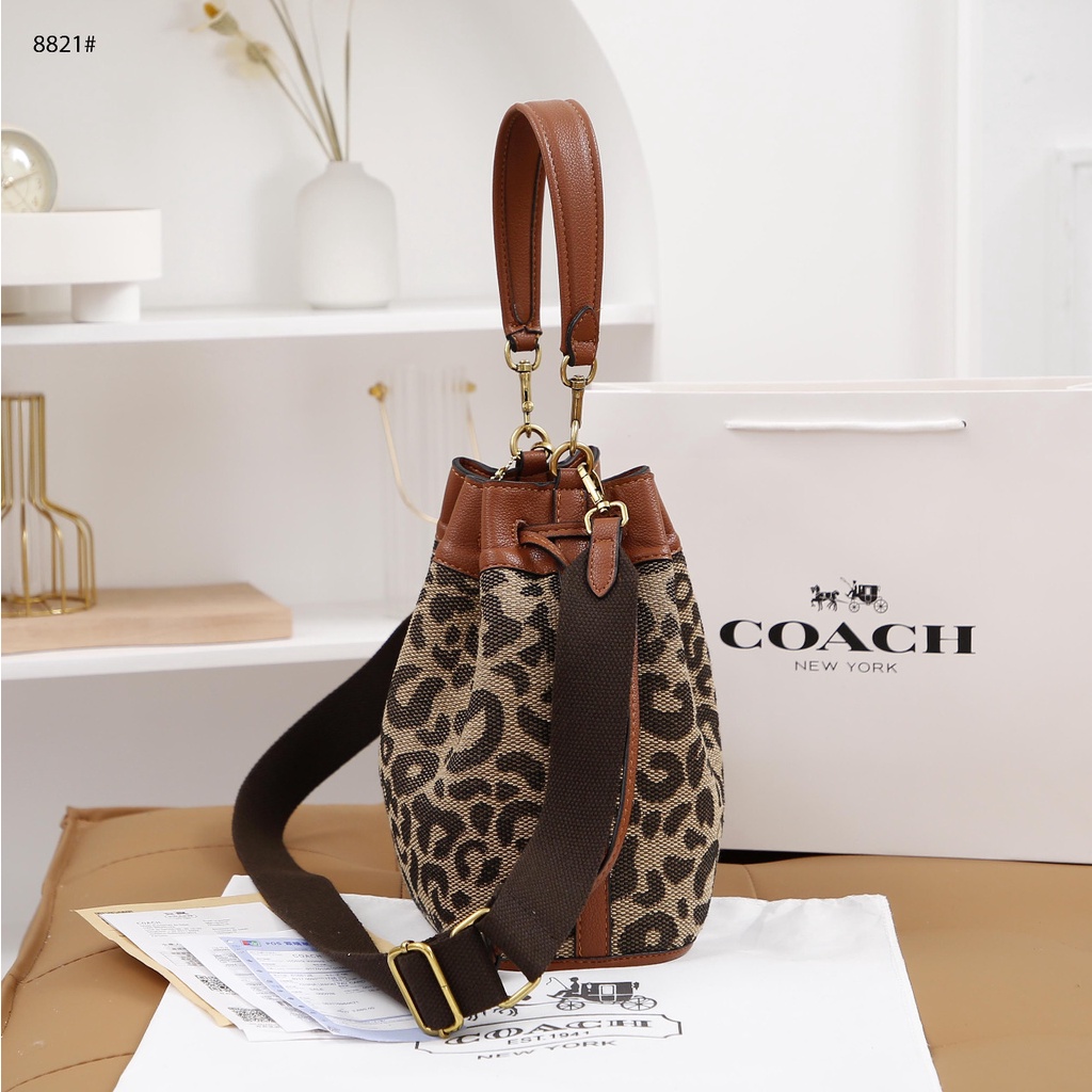 Coach Bucket Leopard #8821