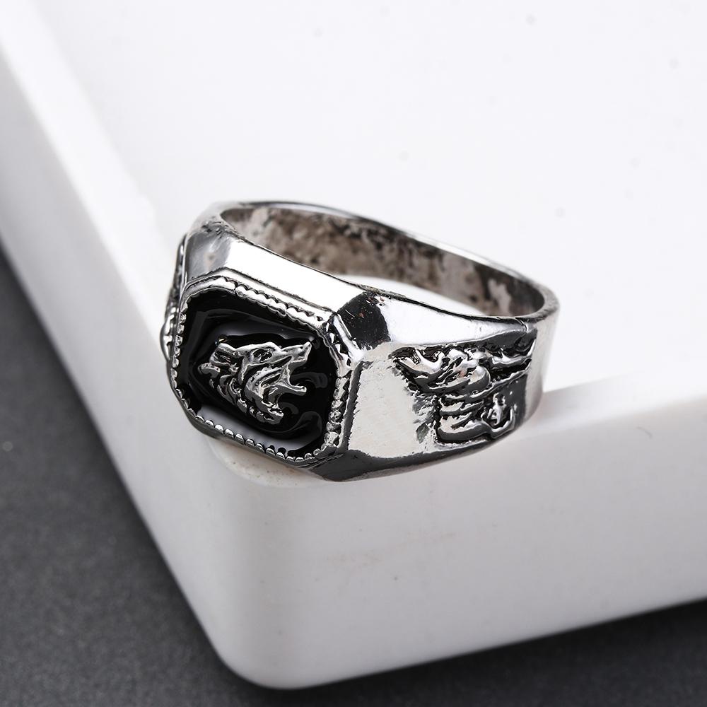 Preva Cincin Pria Fashion Gaya Punk Eropa Dan Amerika Bahan Alloy Diukir