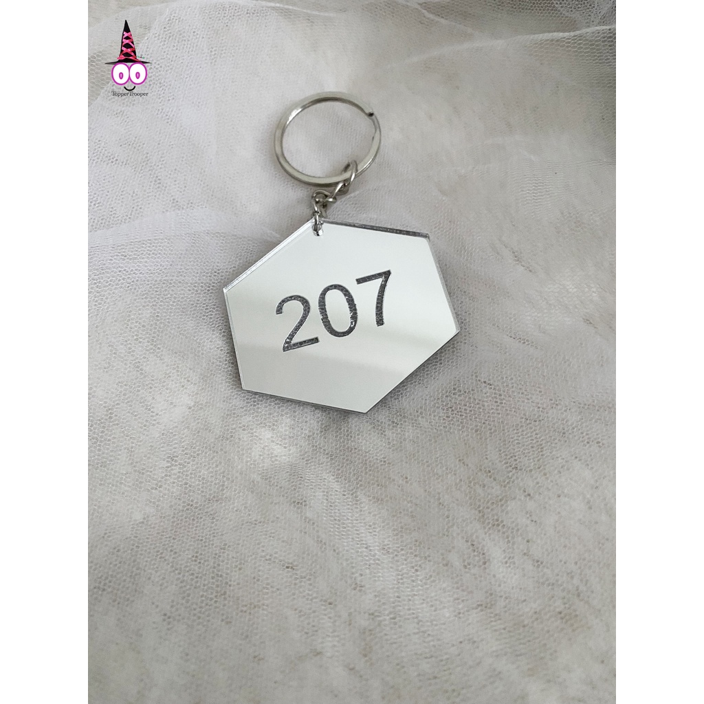 CUSTOM Gantungan Kunci Akrilik Mirror | Keychain Grafir Nama | Ganci Akrilik Nama Tulisan Hadiah Souvenir Hampers