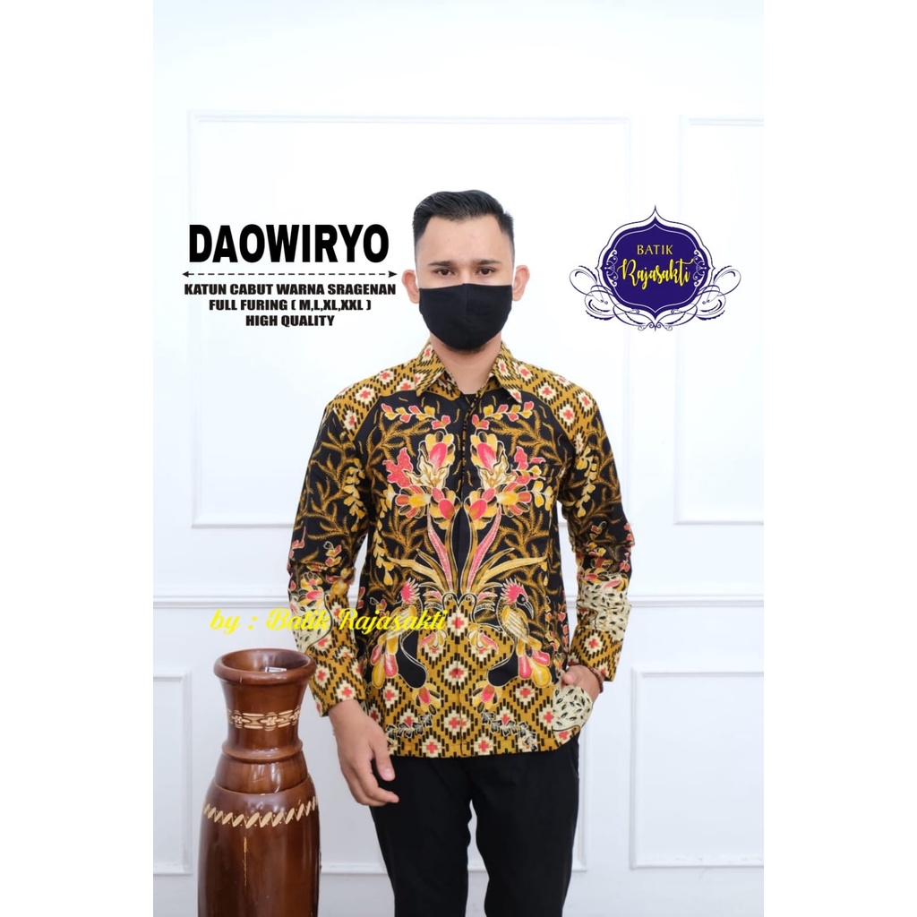 DAOWIRYO RAJASAKTI KEMEJA BATIK PRIA SOLO LENGAN PANJANG LAPIS FURING PREMIUM BHISMA BIMA BRAMANTYA CHAKRA DEVANDRA DEWANTA DHANI DHARMA DRAJAT DZAKY ELANG ENDRA FARRAZI GADHING GAVIN GIANDRA GUNTURAJI HANUNG HARIS HARSHA HASTHA JANITRA JAYANEGARA JAYA