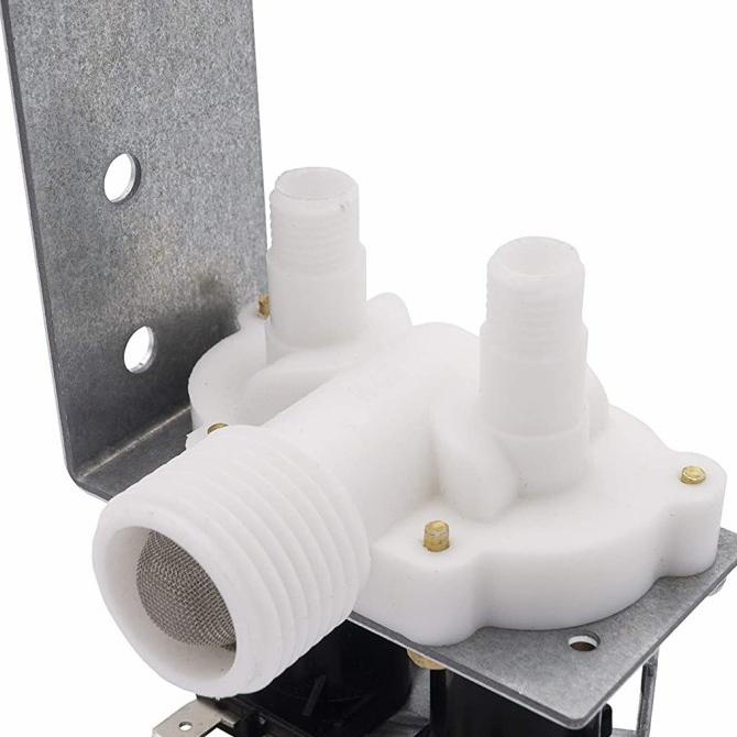 Selenoid Dual Valve Air Masuk Siku L Mesin Cuci Sanyo Hitachi Murah