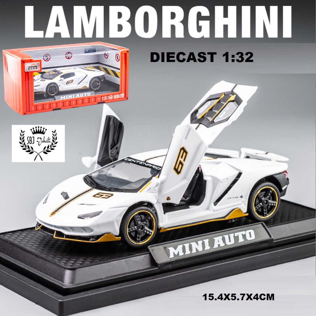 DIECAST MINIAUTO MOBIL Lamborghini SIAN 770 Skala 1:32 Metal Series