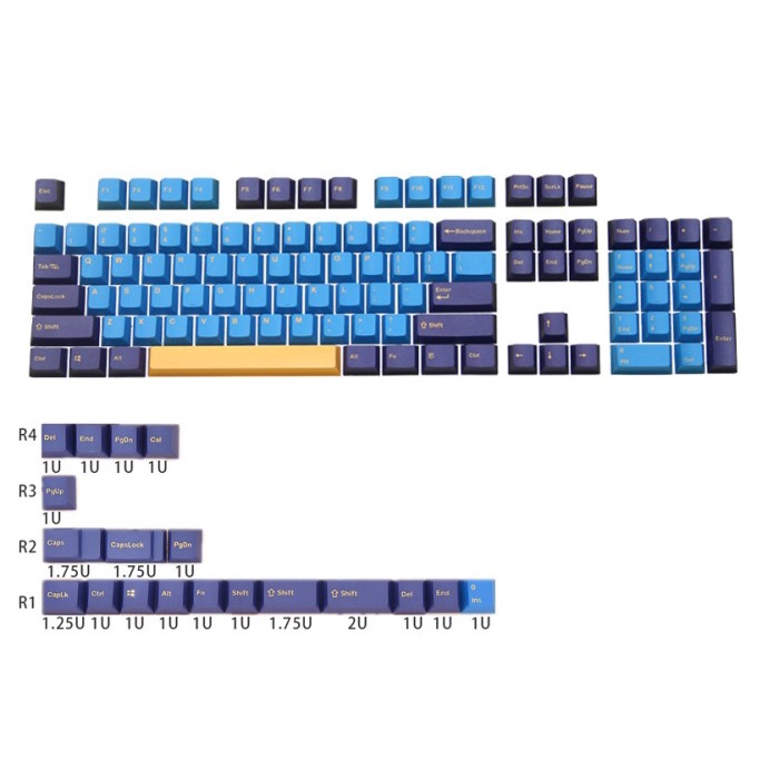 KEYCAPS PBT NAUTILUS DOUBLE SHOT OEM PROFILE MECHANICAL KEYBOARD