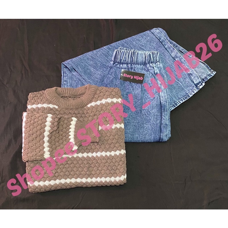 KIREI SET / READY BEST SELLER-Garis burgundy