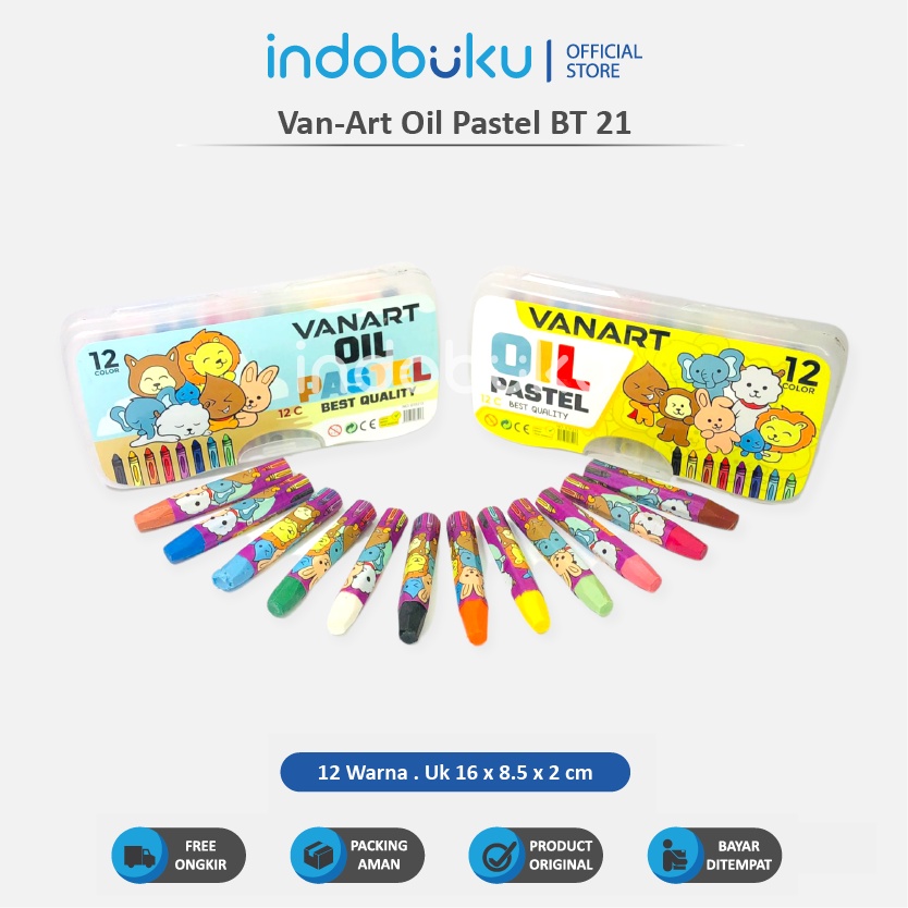

Crayon Van-Art Oil Pastel 12 Colors Krayon 12 Warna Karakter BT21 BTS