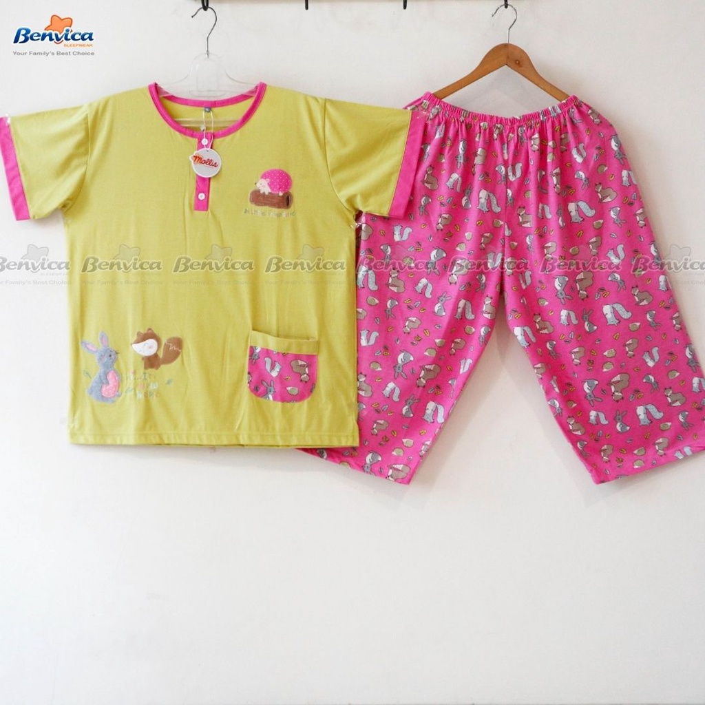 BAJU TIDUR SETELAN 3/4 XL MOLLIS AL - D