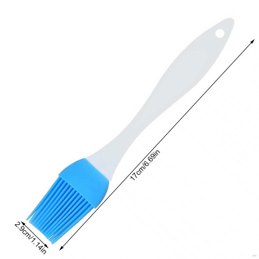 Silicone Basting Brush Clear Handle Heat Resistant Pastry Pancake BBQ Oil Brush Butter Baking Tool, Blue