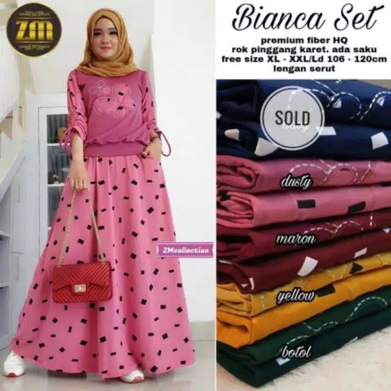 (BAYAR DITEMPAT/ COD) BIANCA SET#  BY DINANTI ORI SOLO // SETELAN WANITA KEKINIAN