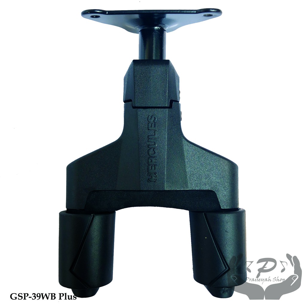 Hercules Stand Gitar Hanger Dinding GSP 39 WB Auto Gri Kuat Awet