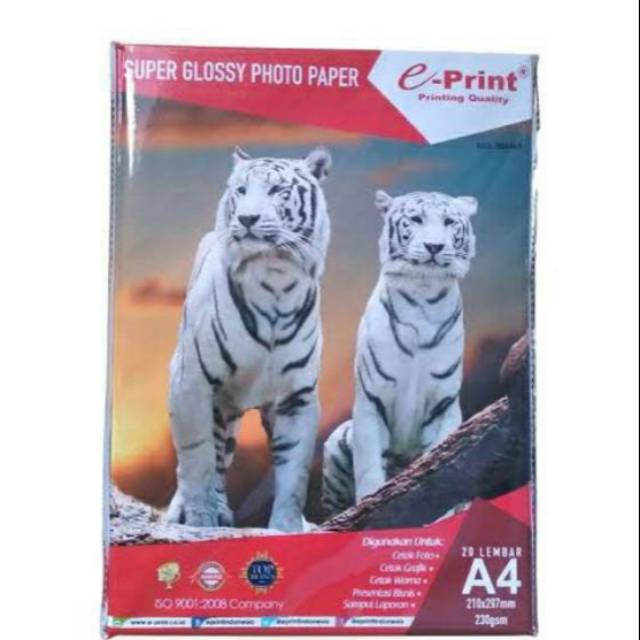 

Paper Photo / Kertas foto Eprint Glossy A4 230gsm