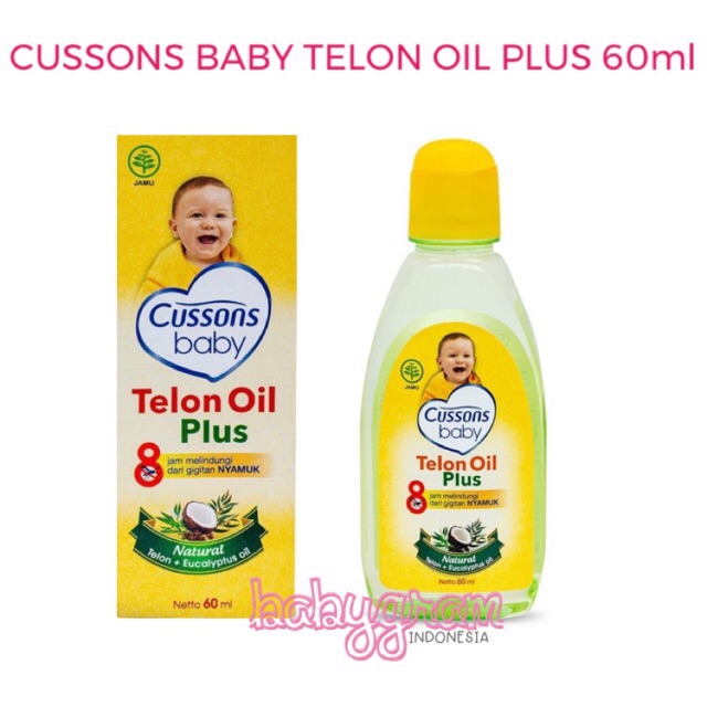 Cussons Baby Telon Oil / Minyak Telon Plus 60ml anti nyamuk