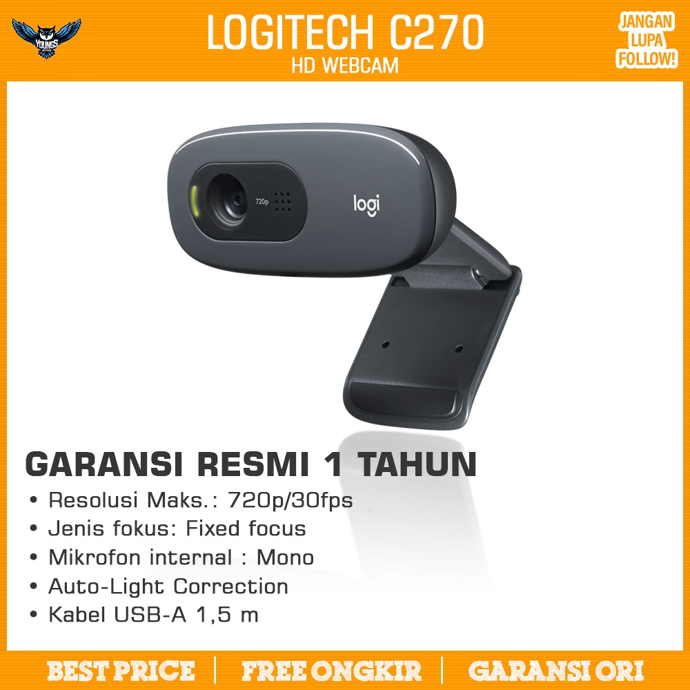 Webcam Logitech C270 - HD 720P Web Cam C 270