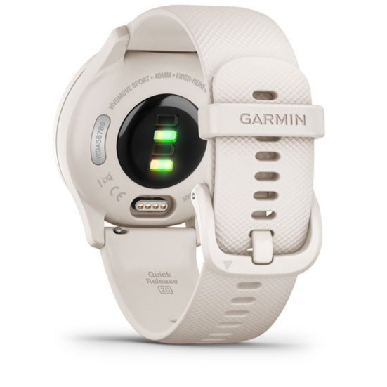 Garmin Watch VivoMove Sport Silicone Band Ivory Peach Garansi TAM 2 Tahun