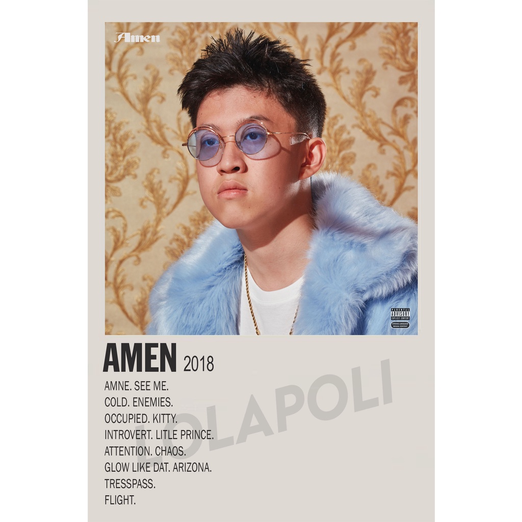 Poster Cover Album Amen - Rich Brian