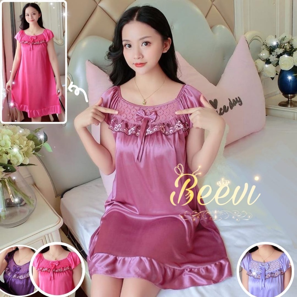 evimarket A281 Daster satin baju tidur wanita DEWASA Import Satin Premium | baju tidur sexy | piyama