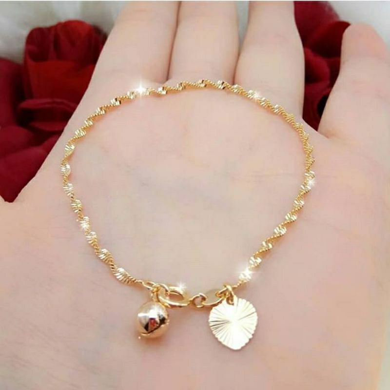 gelang tangan borsalino / gelang tangan dewasa warna gold 24k