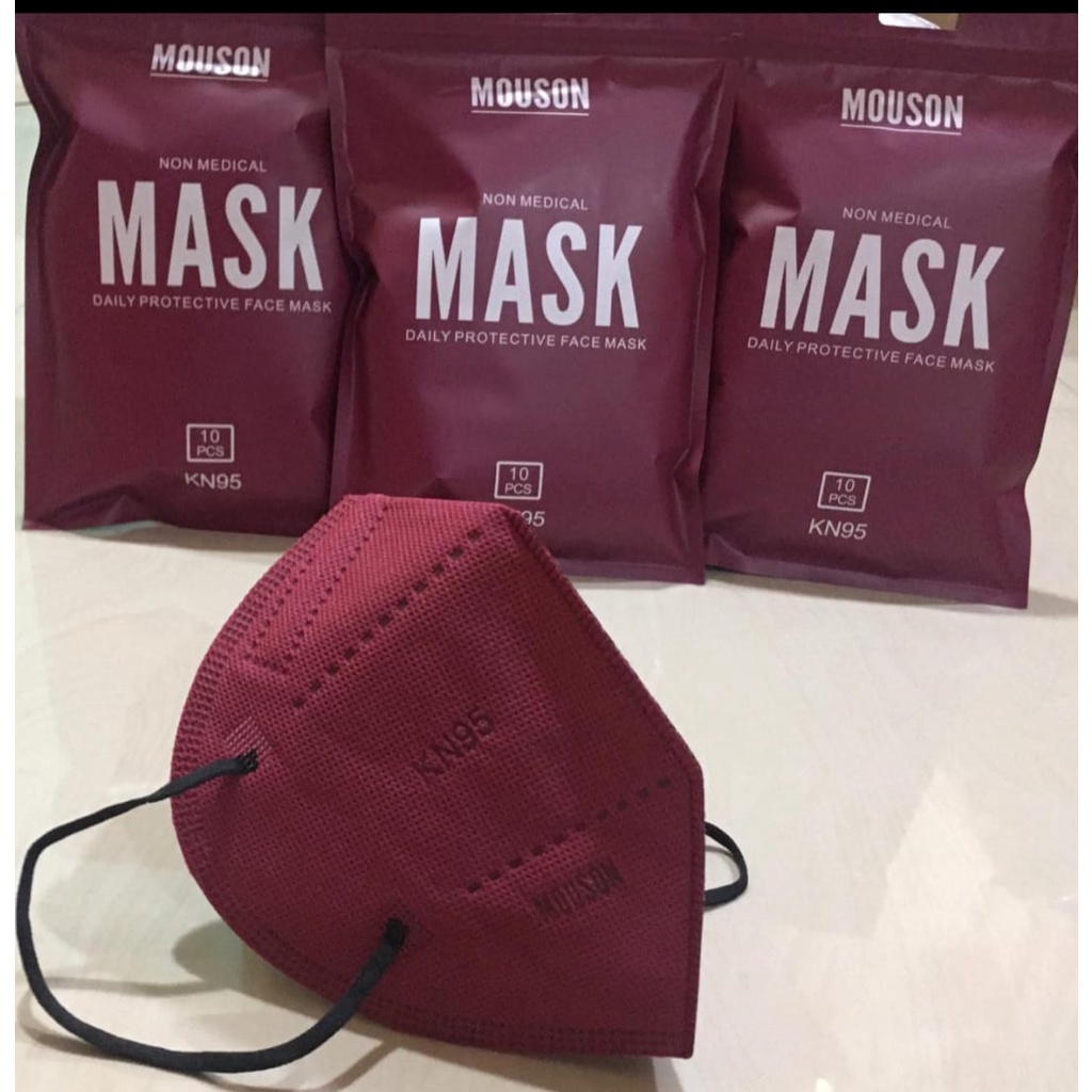 MASKER KN95 MOUSON  RANDOM / MASKER KN95 MOUSON EMBOSS 5 LAPIS / MASKER 5 PLY