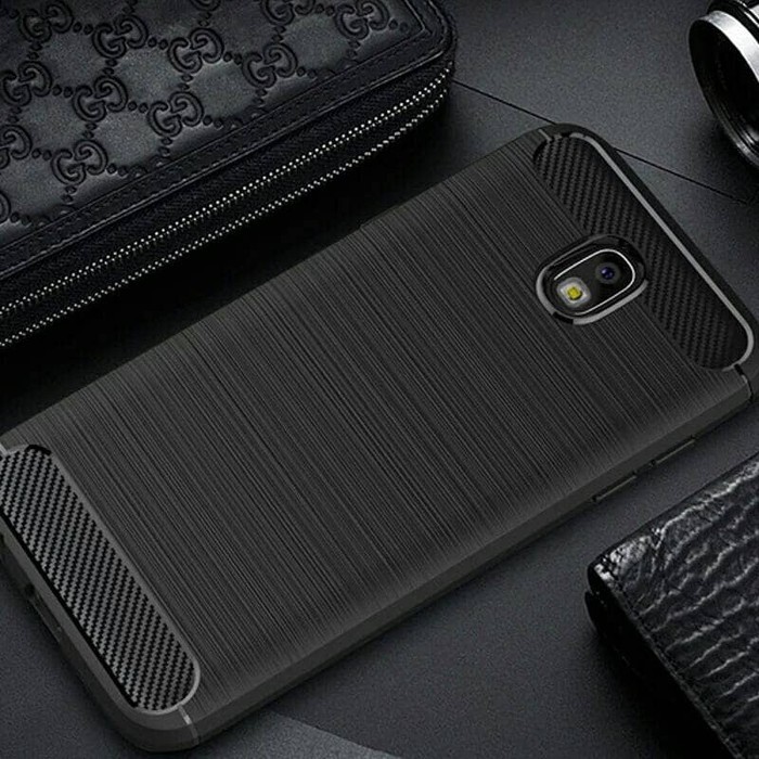 SAMSUNG J8/J7 PRIME/J7 PRO/J7+/J7 2016/J7 2015/J6/J6+ CASE SOFTCASE IPAKY BLACK CARBON SOFT SILIKON KARET CASING COVER