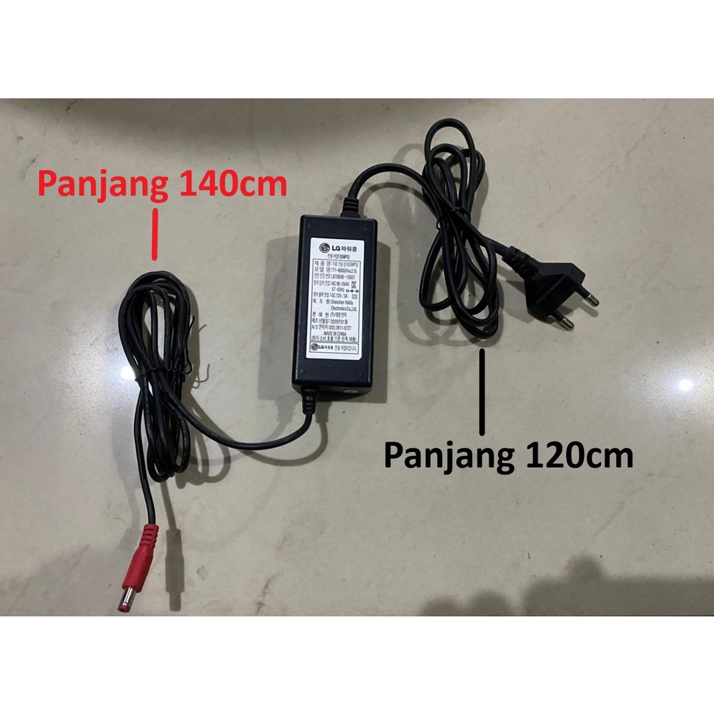 Adaptor Power Supply Merek Korea LG 12V 2A Murni 100% Garansi 3 Bulan