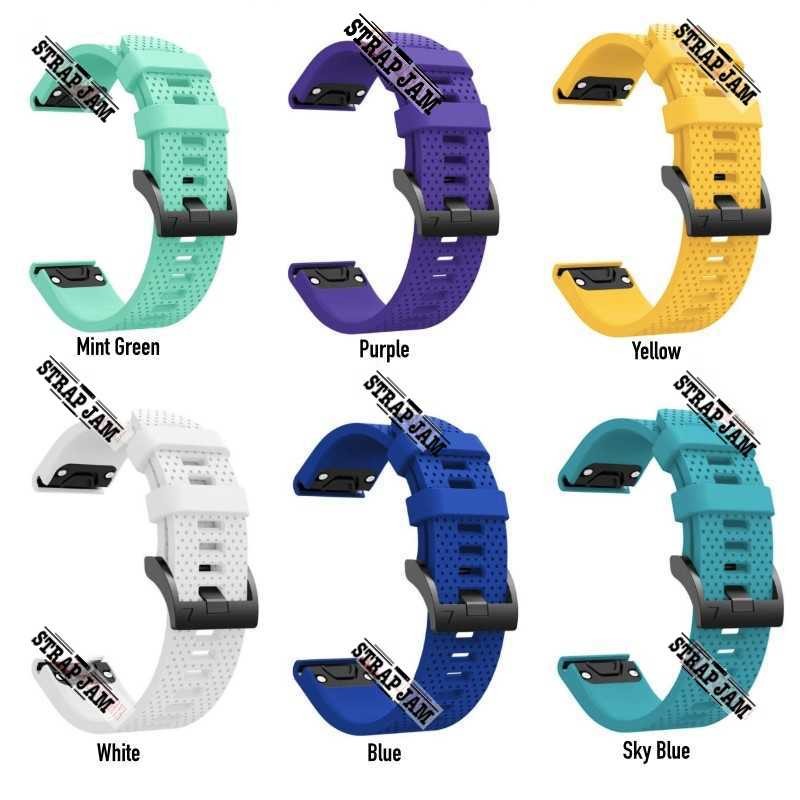 N33 Watch Strap Garmin Fenix 7S 42mm - Tali Jam Tangan 20mm Quick Fit Rubber Silikon Bintik