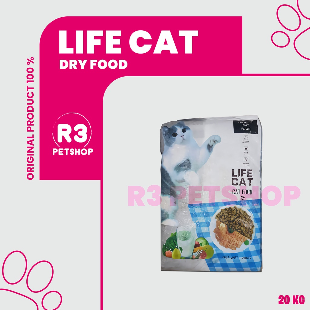 Makanan Kucing kering LIFE CAT DRY 20kg (GRAB GOSEND)