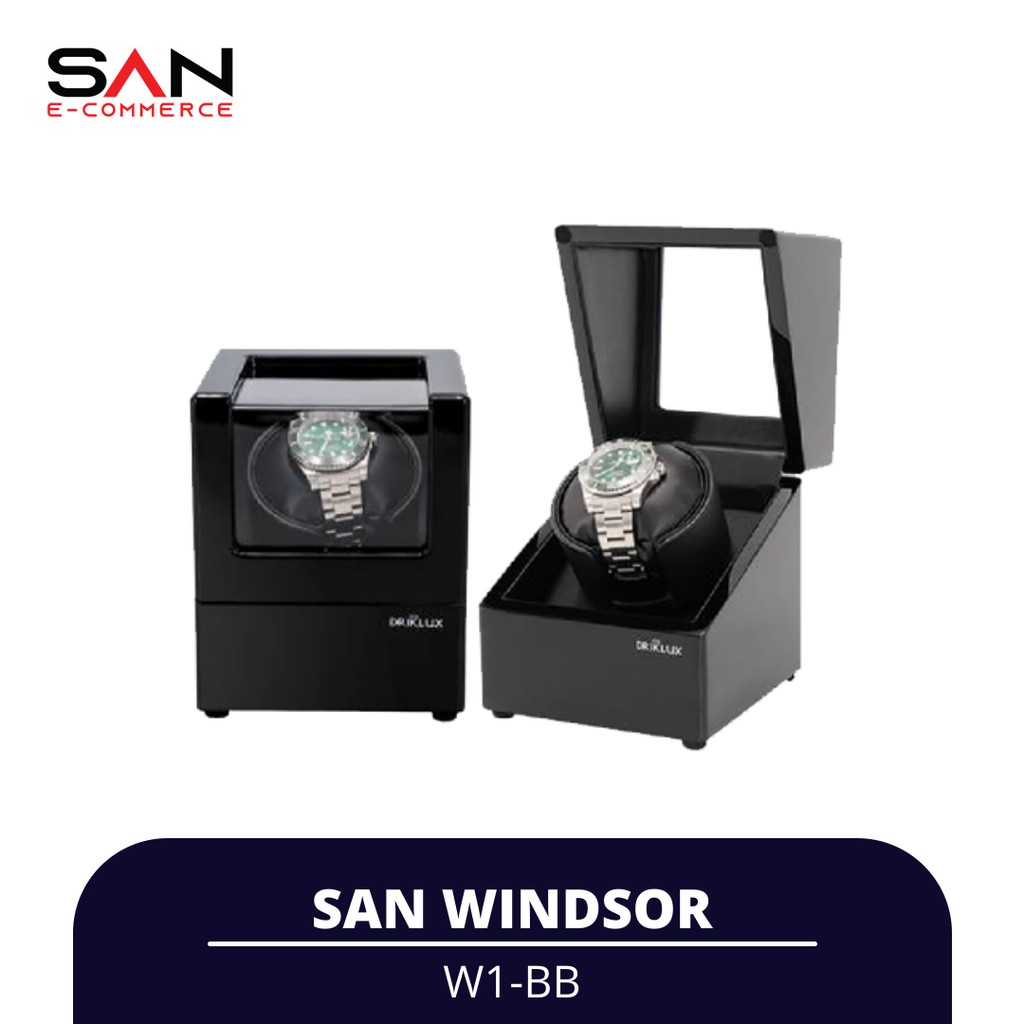 Jual Watch Winder Single SAN Windsor W1BB Pemutar Jam Otomatis