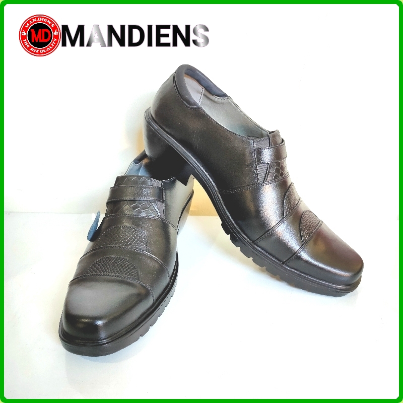 MANDIENS - Sepatu Kulit Asli Pantofel Pria Formal  Sol Jenggel Koboi Medali K170/K270