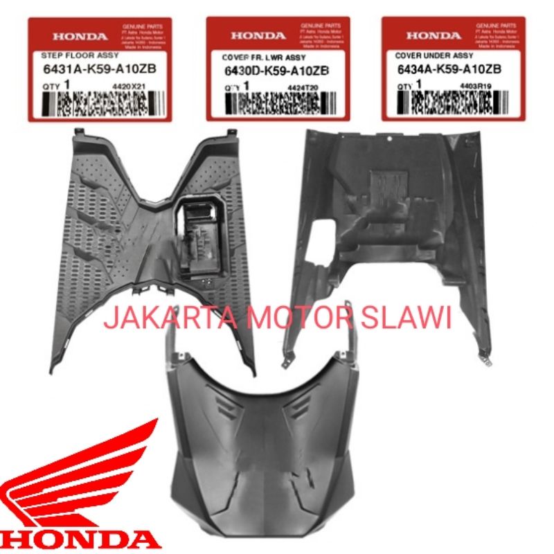 Bordes pijakan kaki cover under kolong lumpur paru vario 125 led vario 150 led tahun 2015-2017 asli honda