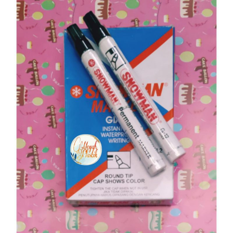 

Spidol Hitam Permanen merek SNOWMAN
