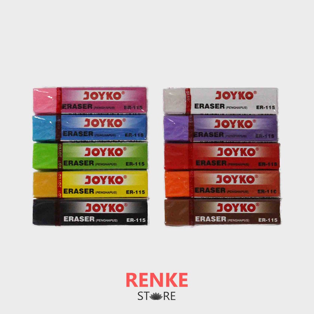 

Penghapus Joyko Warna Warni Tanggung - Stip / Hapusan