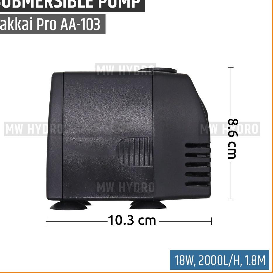 Model baru SAKKAI PRO AA-103, Submersible Water Pump - Pompa Air Celup I8W