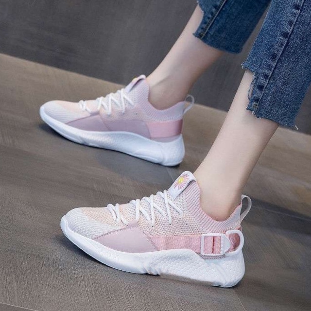 BARU sepatu sneakers wanita import premium bernapas sepatu sneakers olahraga rajut