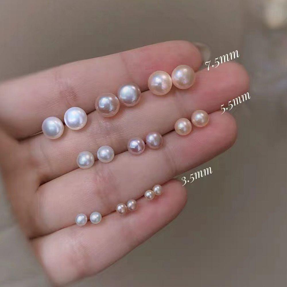 Nickolas1 Anting Pejantan Mutiara Daily Retro Pesta Warna Solid Temperamen Anting Korea Sederhana