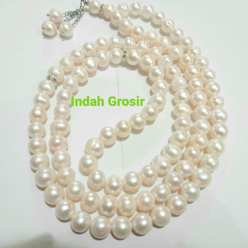 TASBIH MUTIARA 99BUTIR 10MM ASLI ORIGINAL