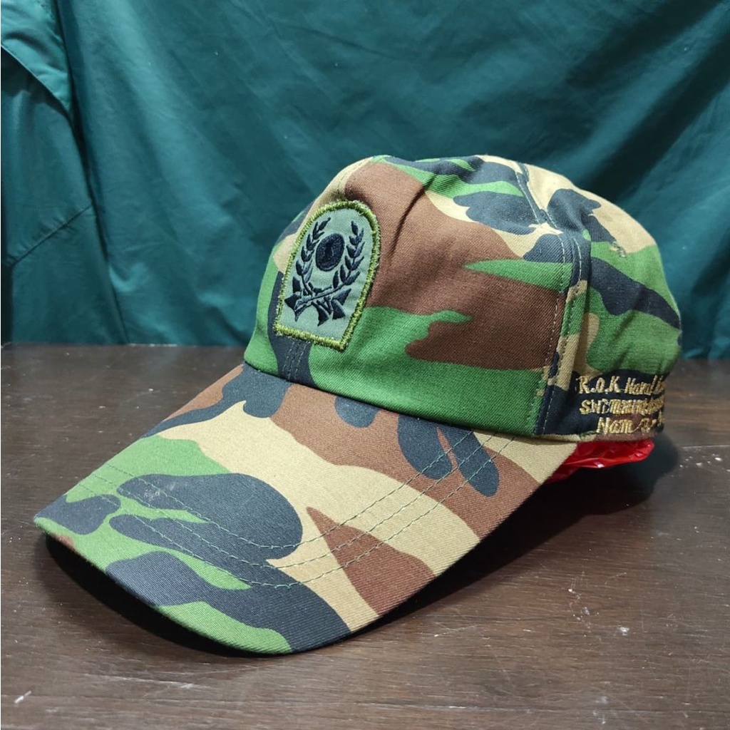 TOPI KOREAN ARMY SERGEANT TACTICAL CAMOFLAGUE LORENG PERBAKIN JARING CAMO HAT CAPS HUNTING BERBURU T