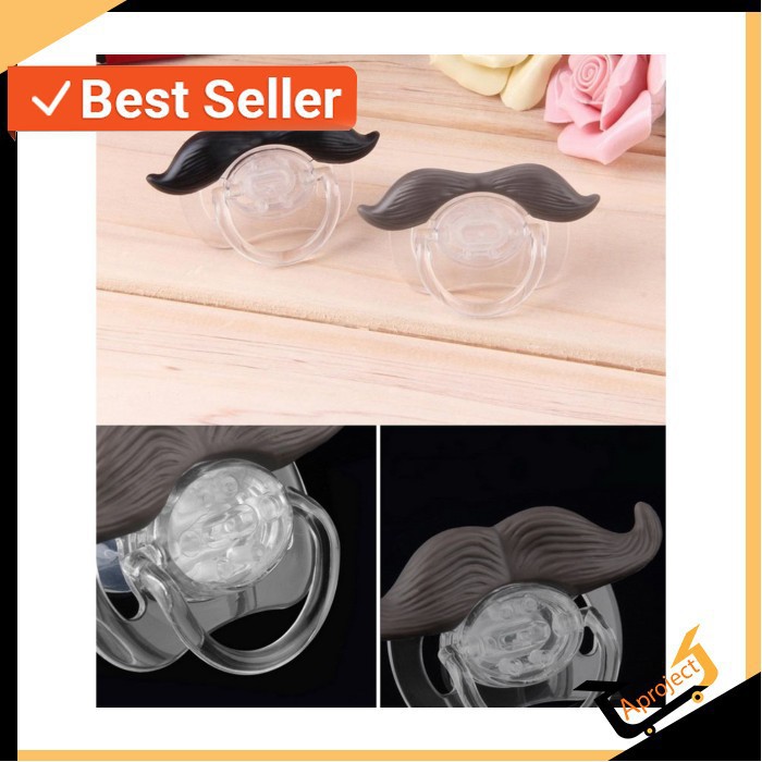 Grab Medan Dot Empeng Bayi Model Kumis Bos Unik Hitam