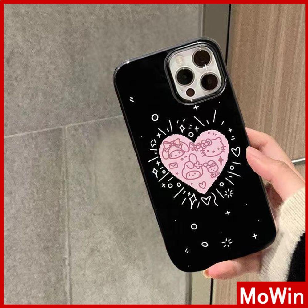 iPhone Case Silicone Soft Case Black Candy Case Big Hole Camera Protection Shockproof Pink Heart Cartoon Cute Style For iPhone 13 Pro Max iPhone 12 Pro Max iPhone 11 iPhone 7  Plus