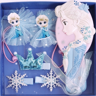 Set Jepit  Rambut  Dan Sisir Model Frozen  Princess Elsa 